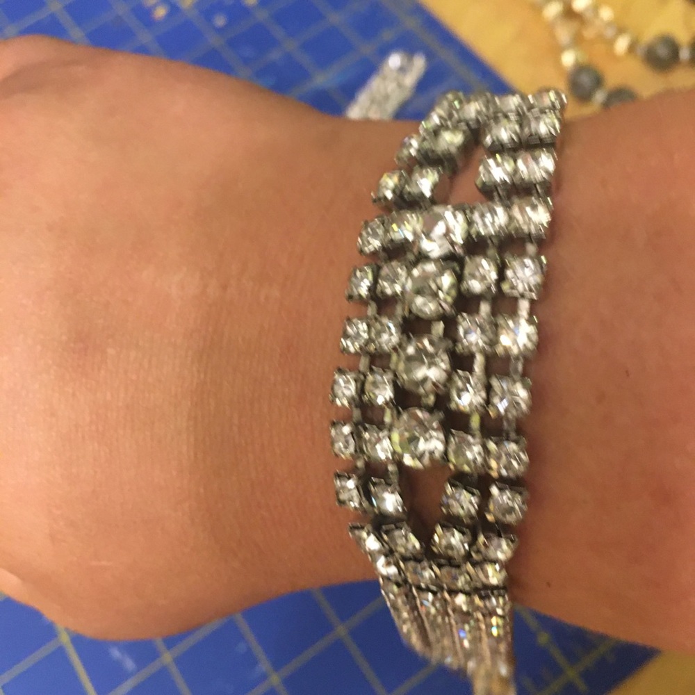 Antique crystal 2 bracelets from 1950’s ship save
